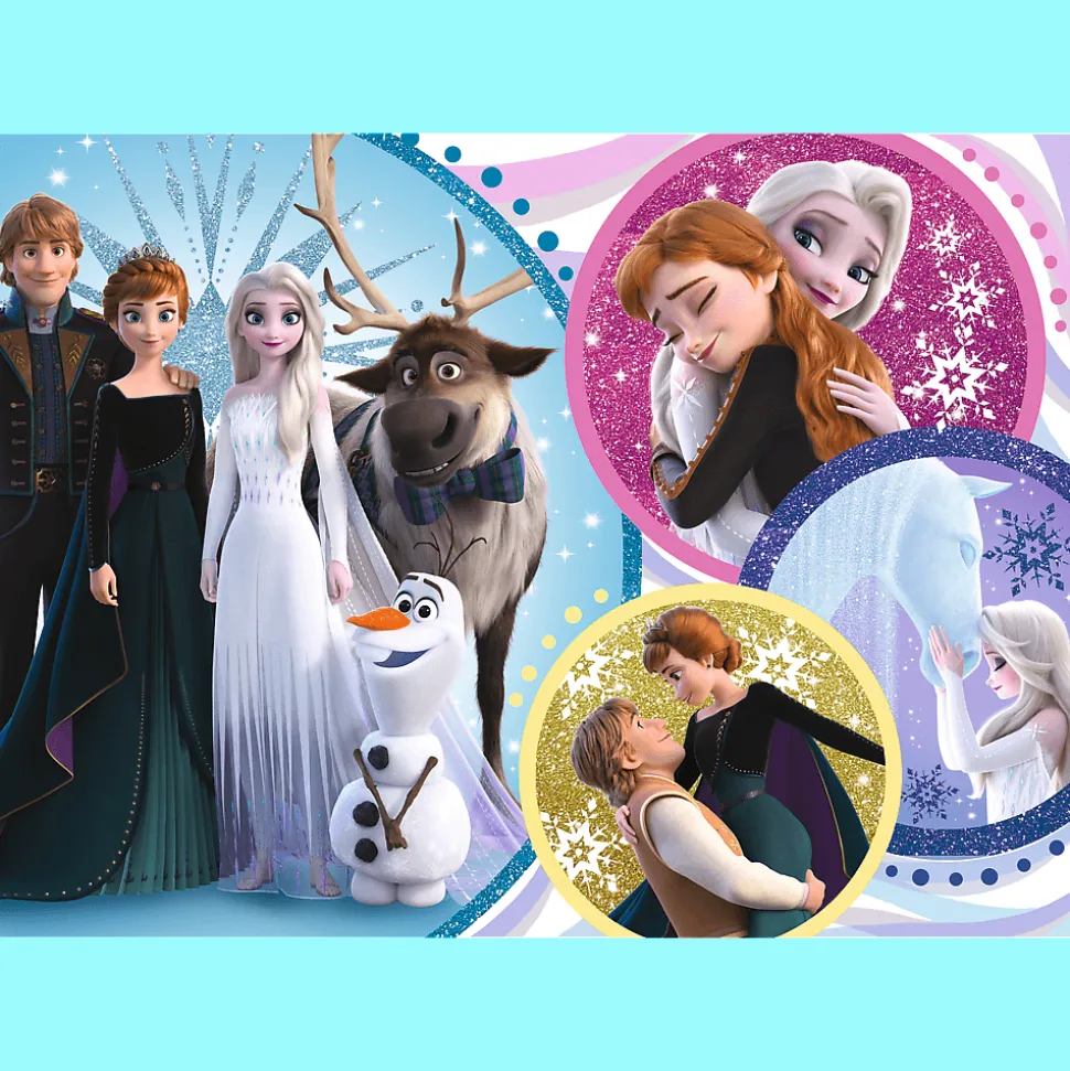 Puzzle z brokatem Kraina Lodu 100 el. W blasku miłości