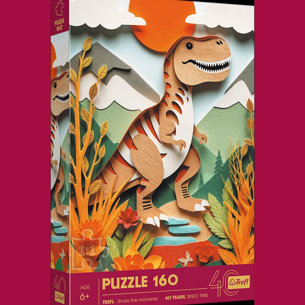 Puzzle z efektem 3D 160 el. 40-lecie Trefl - Dinozaur