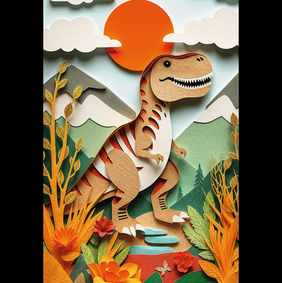 Puzzle z efektem 3D 160 el. 40-lecie Trefl - Dinozaur