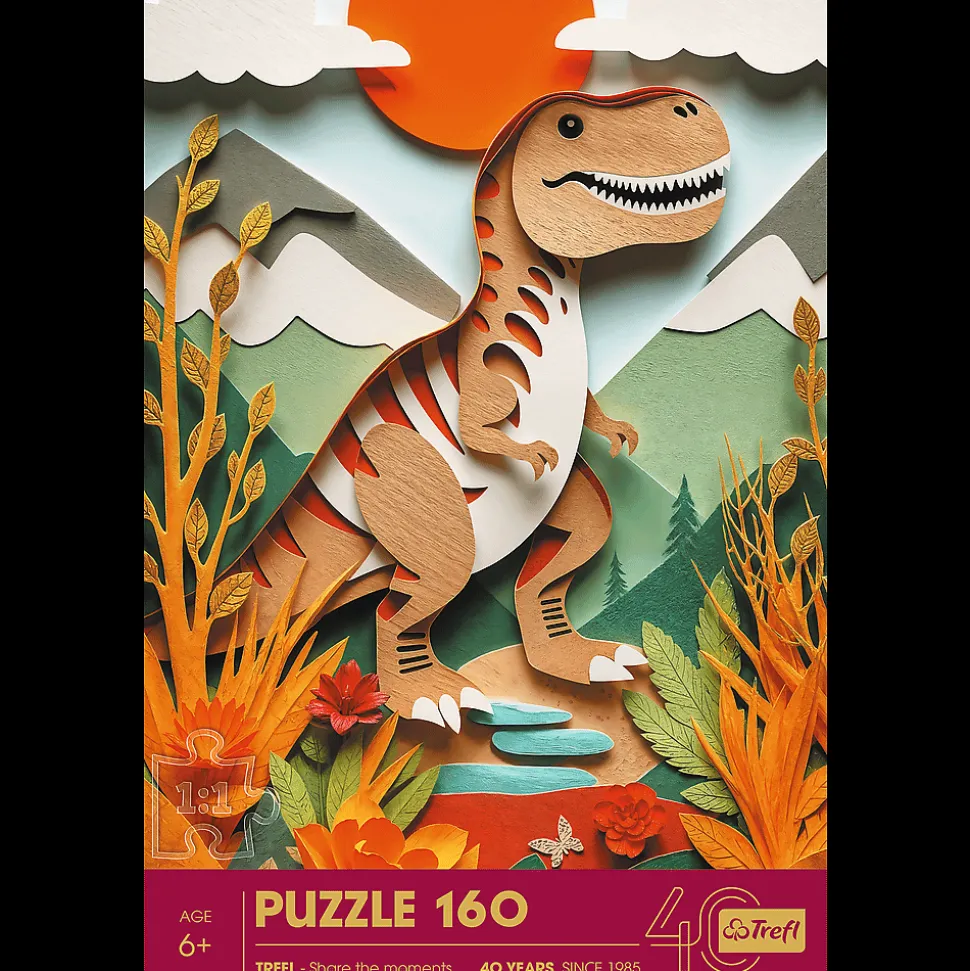 Puzzle z efektem 3D 160 el. 40-lecie Trefl - Dinozaur