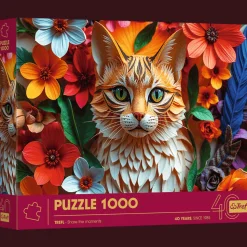 Puzzle z efektem 3D 1000 el. 40-lecie Trefl - Kot