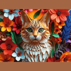 Puzzle z efektem 3D 1000 el. 40-lecie Trefl - Kot