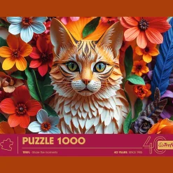 Puzzle z efektem 3D 1000 el. 40-lecie Trefl - Kot