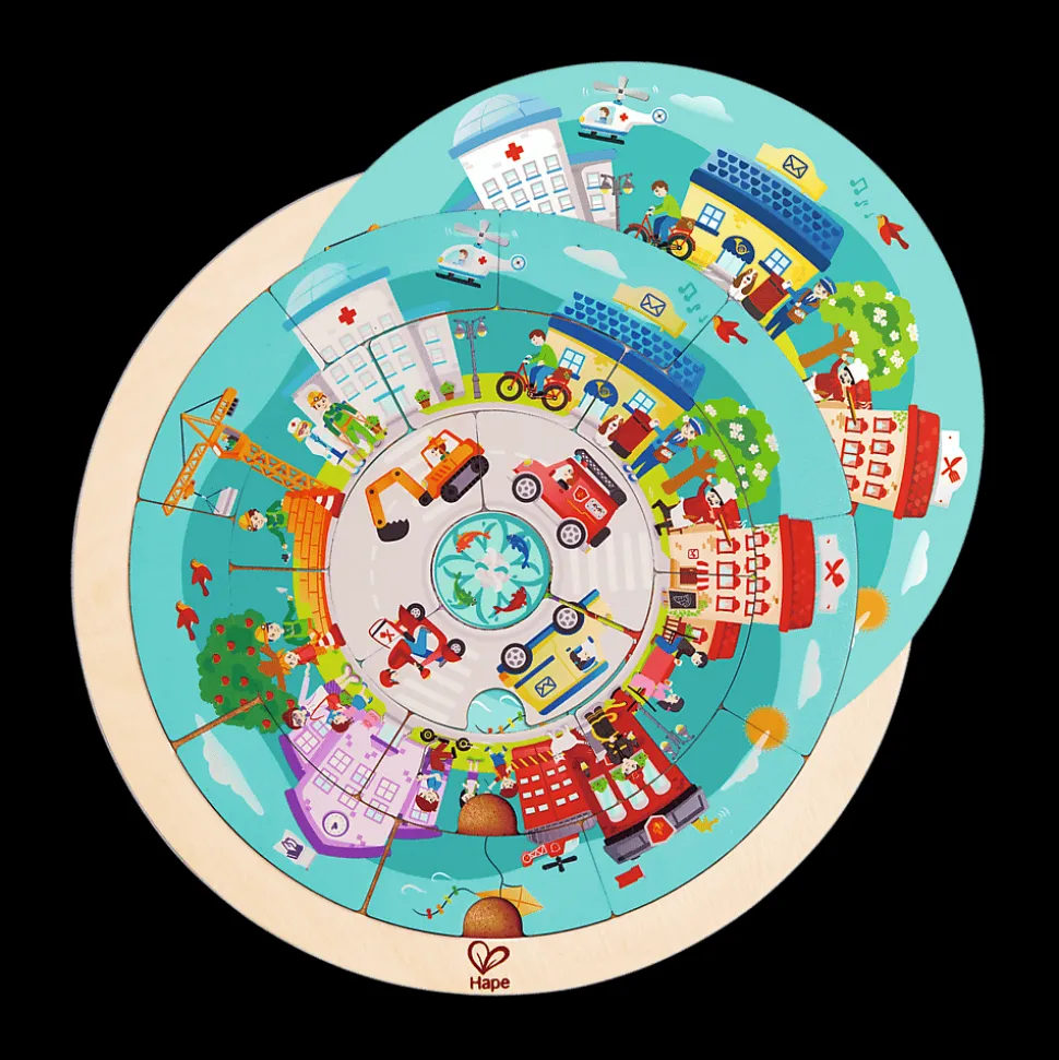 Puzzle z zawodami w kształcie ronda