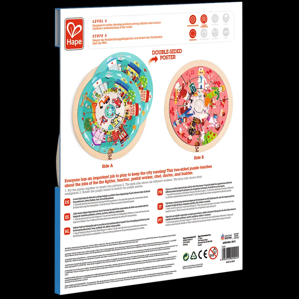 Puzzle z zawodami w kształcie ronda