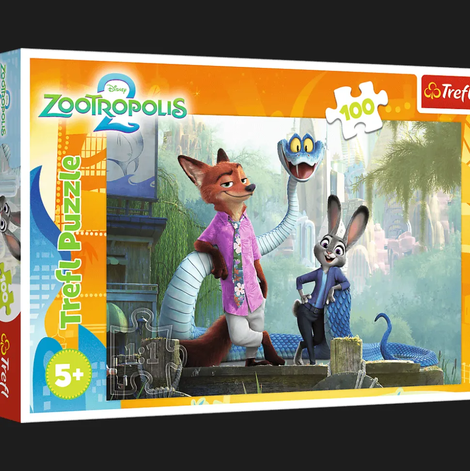 Puzzle Zootopia 100 el. Tajemnice Zwierzogrodu