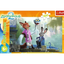 Puzzle Zootopia 100 el. Tajemnice Zwierzogrodu
