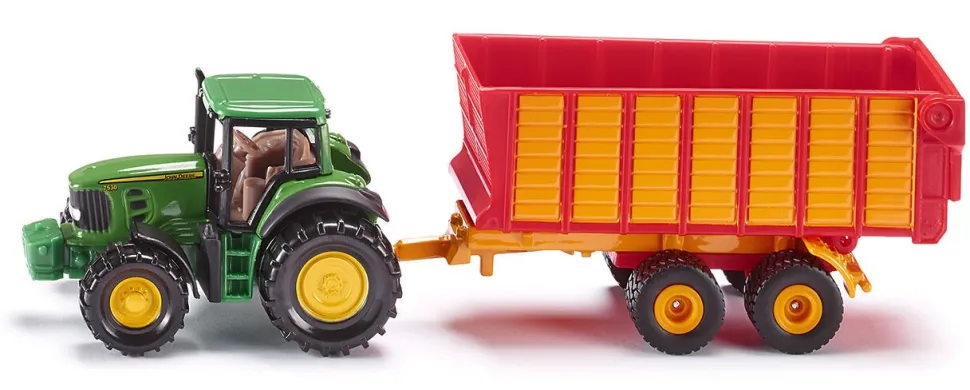 Siku 16 - Traktor John Deere z przyczepą Silage