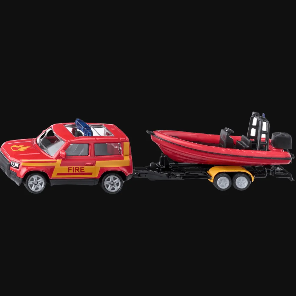 Siku - Land Rover Defender z łodzią