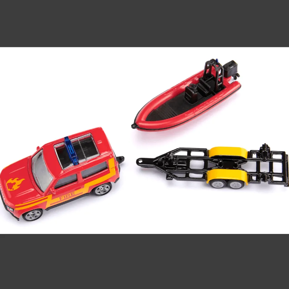 Siku - Land Rover Defender z łodzią