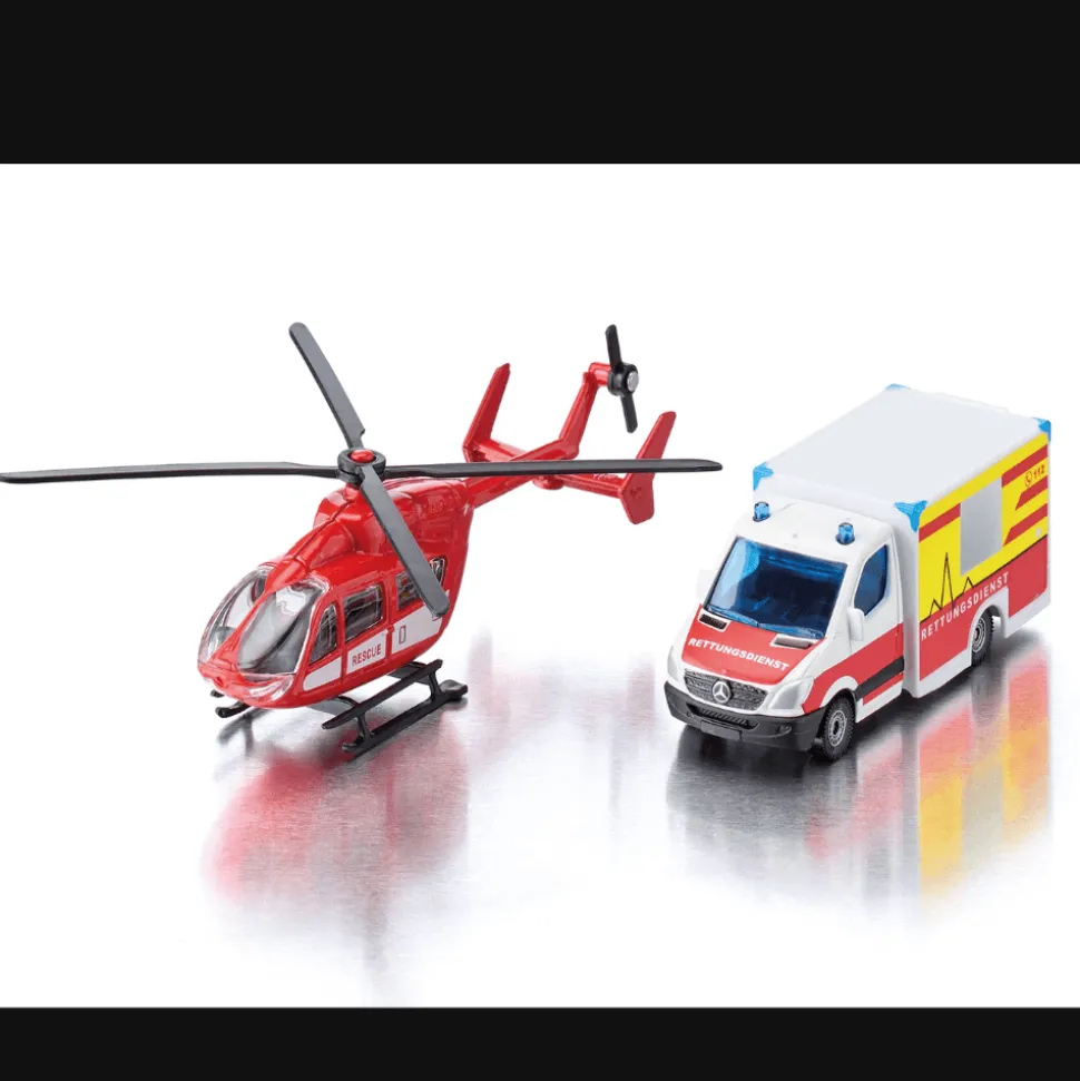 Siku - Mercedes-Benz ambulans i helikopter ratunkowy