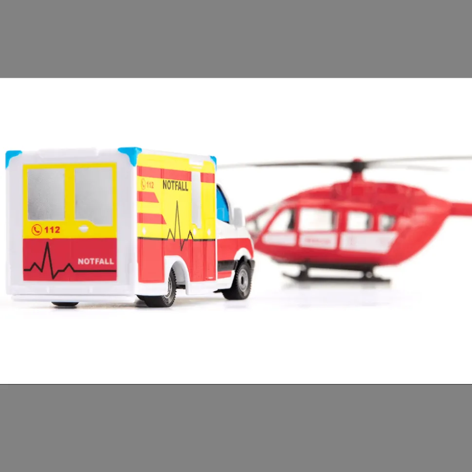 Siku - Mercedes-Benz ambulans i helikopter ratunkowy