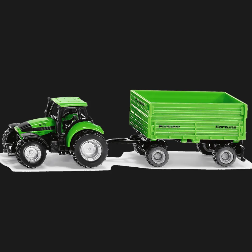 Traktor DEUTZ-FAHR z przyczepą 2-osiową Fortuna