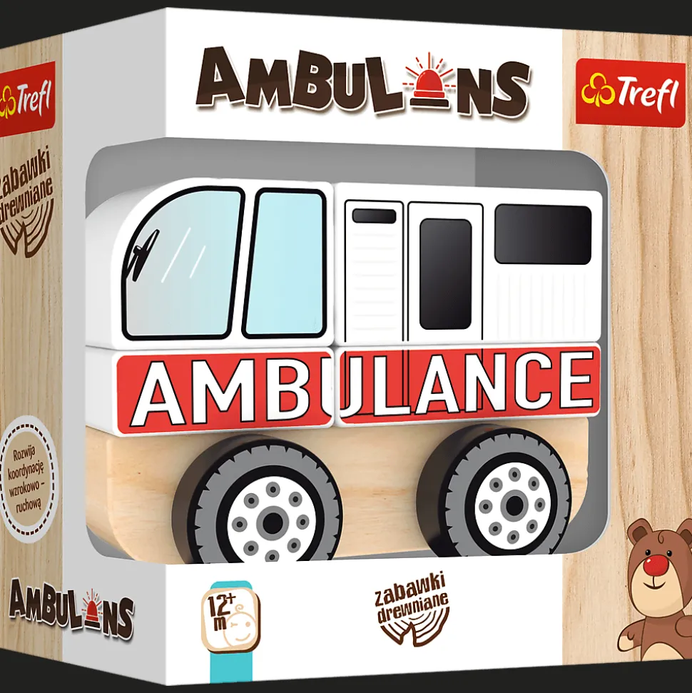 Zabawka drewniana - Ambulans