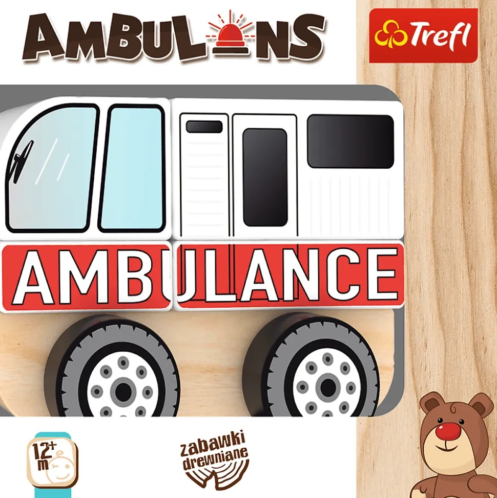 Zabawka drewniana - Ambulans