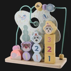 Zabawka drewniana Bobaski i Miś, Bead maze: Shapes & numbers