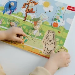 Zabawka drewniana Puzzle medium 8 el. Kubuś Puchatek