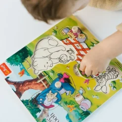 Zabawka drewniana Puzzle mini 5 el. Kubuś Puchatek