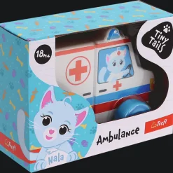 Zabawka drewniana Tiny Tails, Magnetic Vehicle: Ambulance