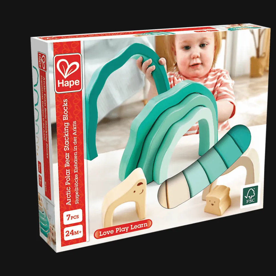 Zabawka Hape Klocki do nakładania Niedźwiedź polarny