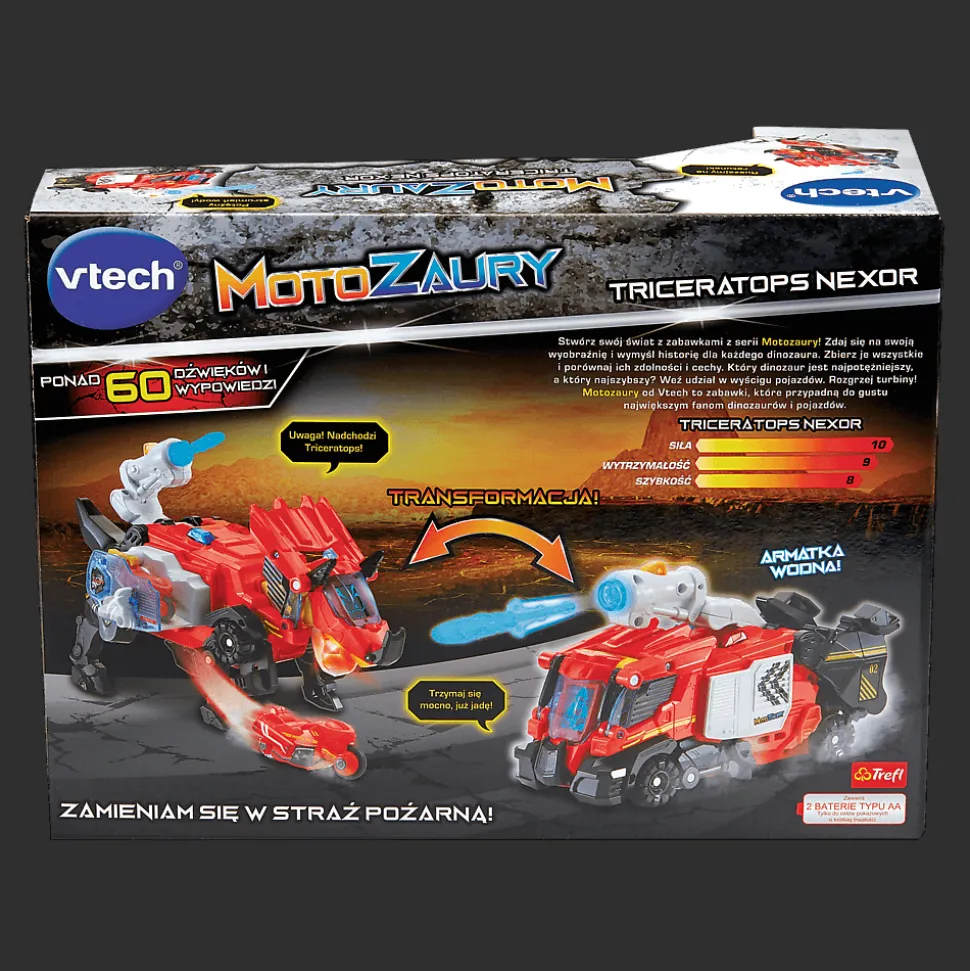 Zabawka interaktywna VTech Motozaury, Triceratops Nexor