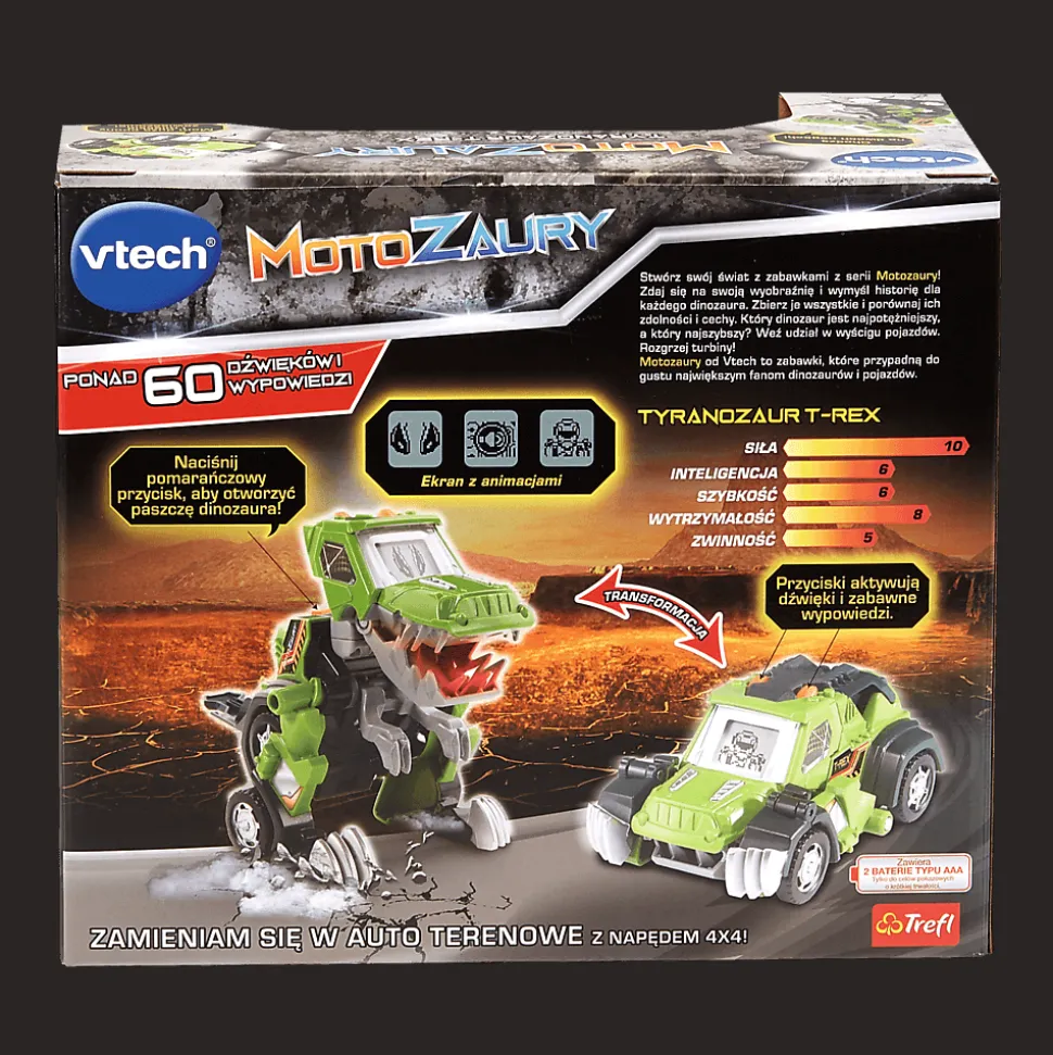 Zabawka interaktywna VTech Motozaury, Tyranozaur T-Rex