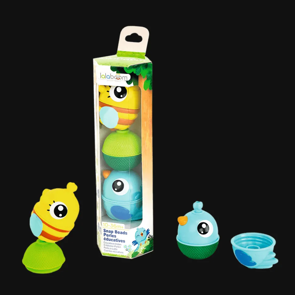 Zabawka Lalaboom, Zestaw kulko-klocków - zwierzątka leśne, 6 elementów