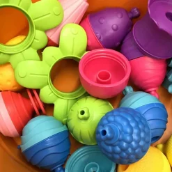 Zabawka Lalaboom, Zestaw kulko - klocków, 12 elementów