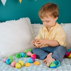 Zabawka Lalaboom, Zestaw kulko-klocków - zwierzątka leśne, 24 elementy