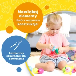 Zabawka Lalaboom, Zestaw kulko-klocków, 48 elementów