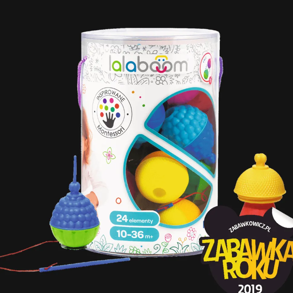 Zabawka Lalaboom, Zestaw kulko-klocków, 24 elementy