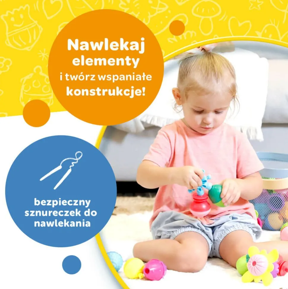 Zabawka Lalaboom, Zestaw kulko-klocków, 24 elementy