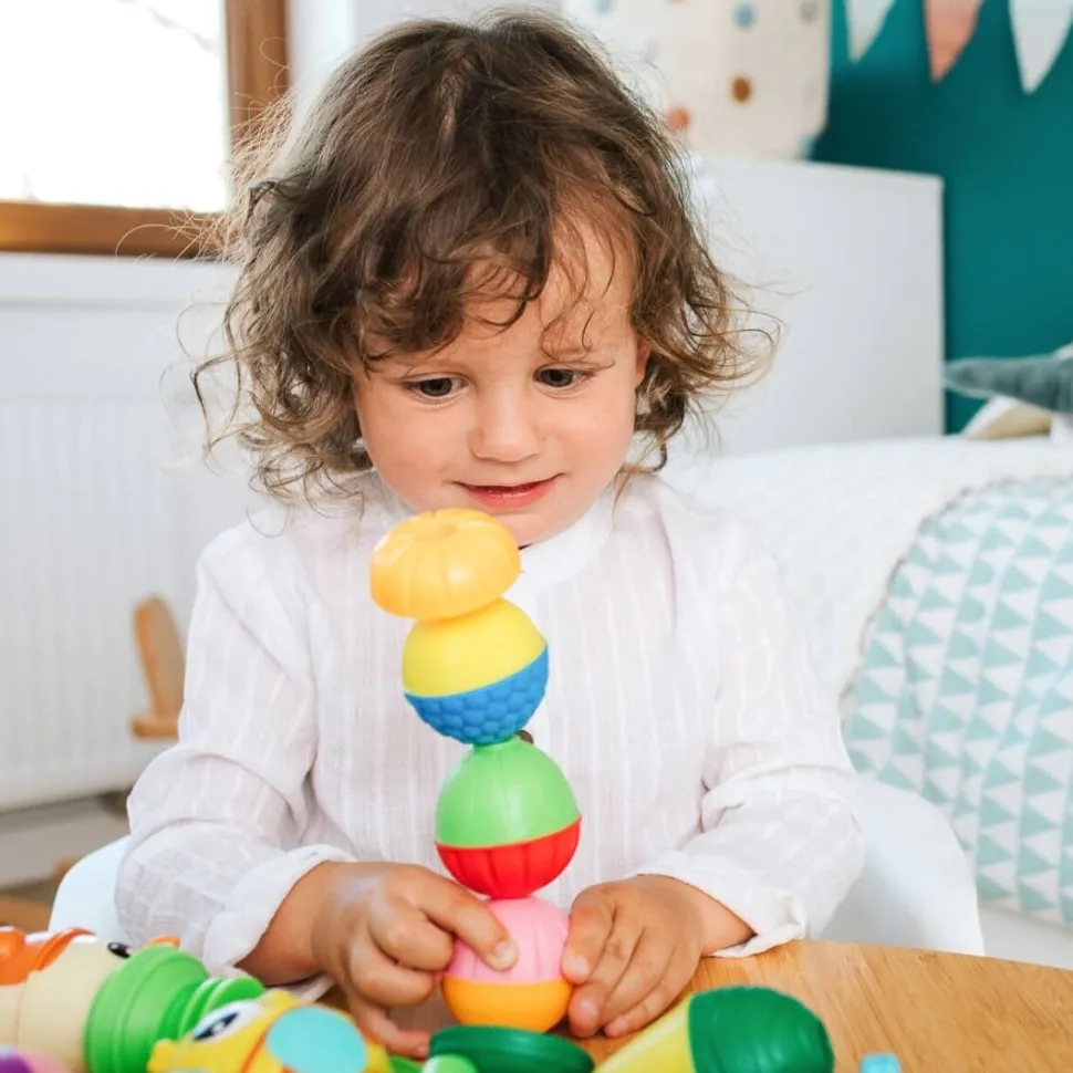 Zabawka Lalaboom, Zestaw kulko-klocków - zwierzątka leśne - 6 elementów, wersja 2