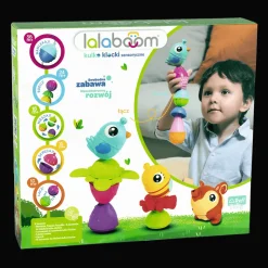 Zabawka Lalaboom, Zestaw prezentowy kulko-klocków - zwierzątka leśne, 25 elementów