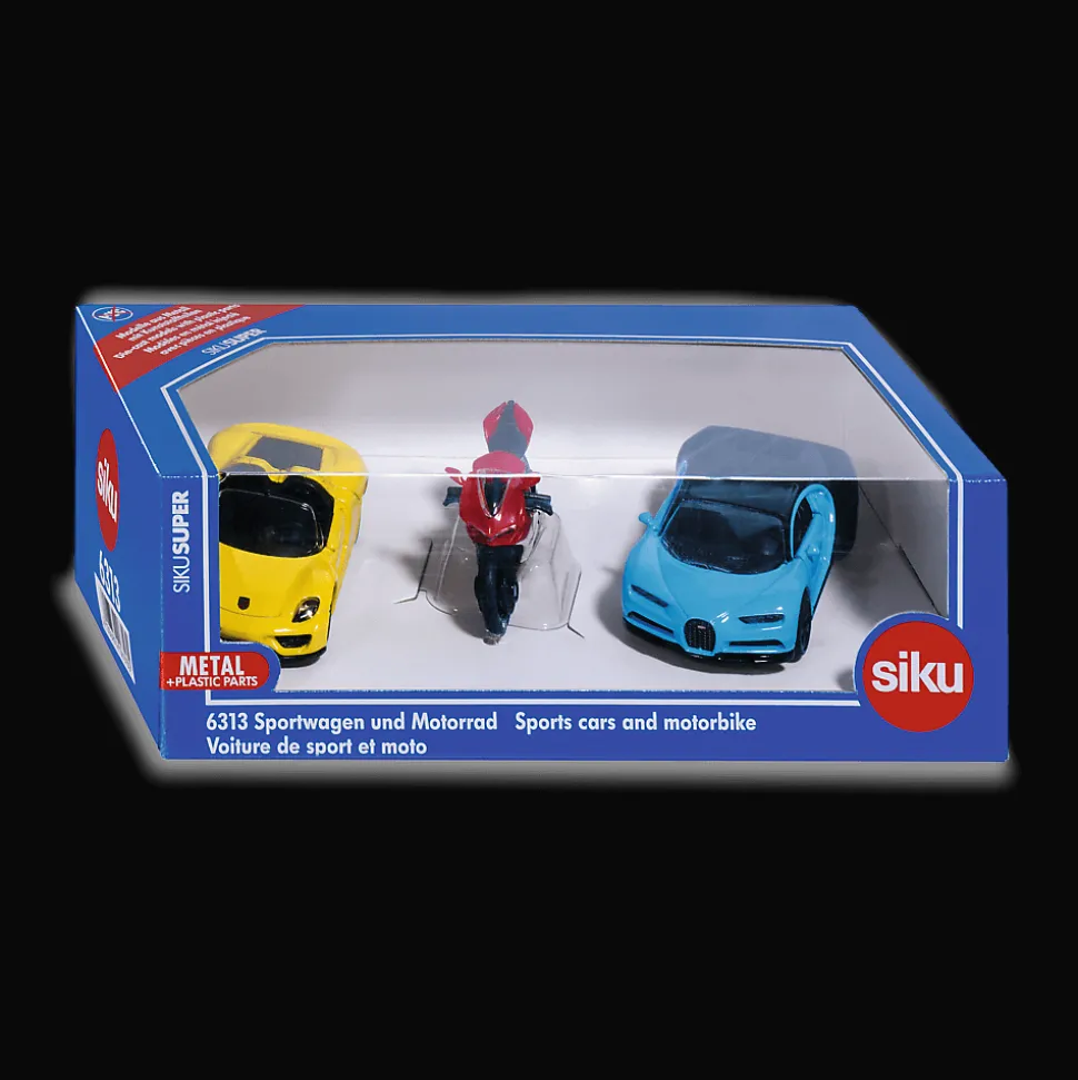 Zestaw aut sportowych + motocykl