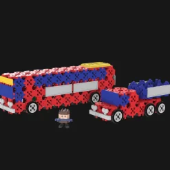 Zestaw klocków Connect 2w1: Autobus / Auto z naczepą