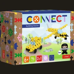 Zestaw klocków Connect 2w1: Awionetka / Jeep