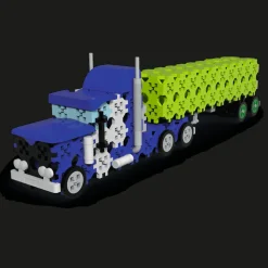 Zestaw klocków Connect 3w1: Ciężarówka / Plac budowy