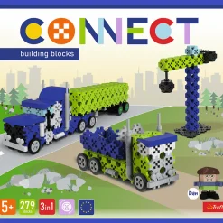 Zestaw klocków Connect 3w1: Ciężarówka / Plac budowy