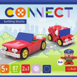 Zestaw klocków Connect 2w1: Kabriolet / Dostawczak
