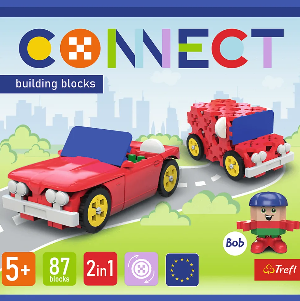 Zestaw klocków Connect 2w1: Kabriolet / Dostawczak