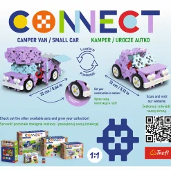 Zestaw klocków Connect 2w1: Kamper / Urocze autko