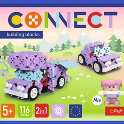 Zestaw klocków Connect 2w1: Kamper / Urocze autko