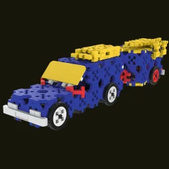 Zestaw klocków Connect 3w1: Pojazdy budowlane / SUV z przyczepą