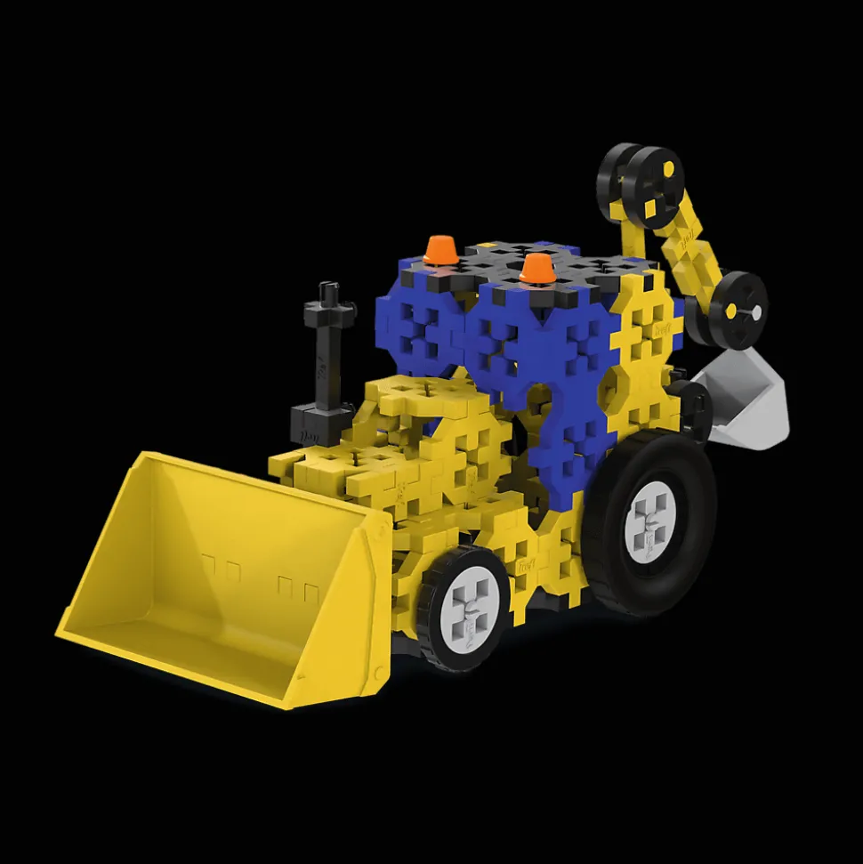 Zestaw klocków Connect 3w1: Pojazdy budowlane / SUV z przyczepą