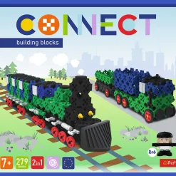 Zestaw klocków Connect 2w1: Pociąg / Ciężarówka z przyczepą