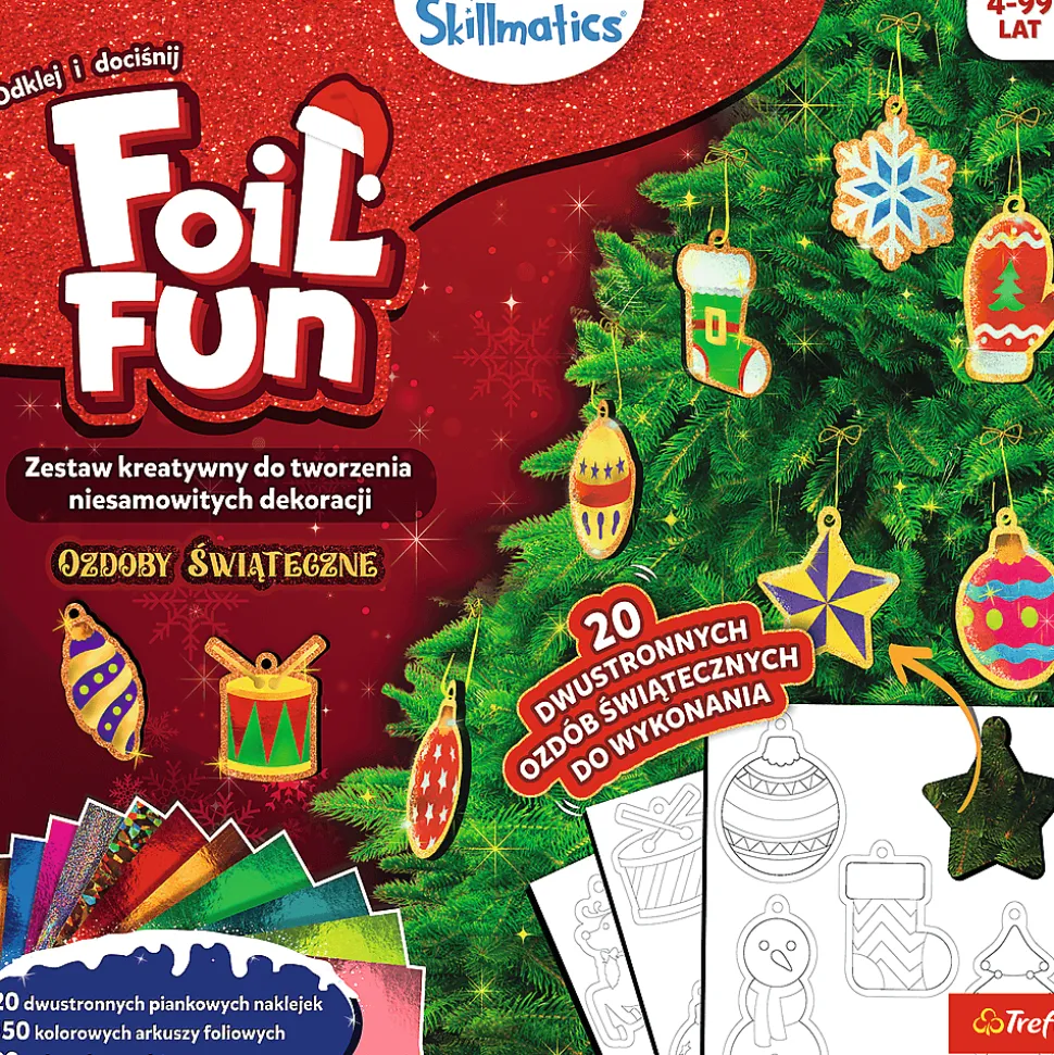 Zestaw kreatywny Skillmatics, Foil Fun, Ozdoby Świąteczne