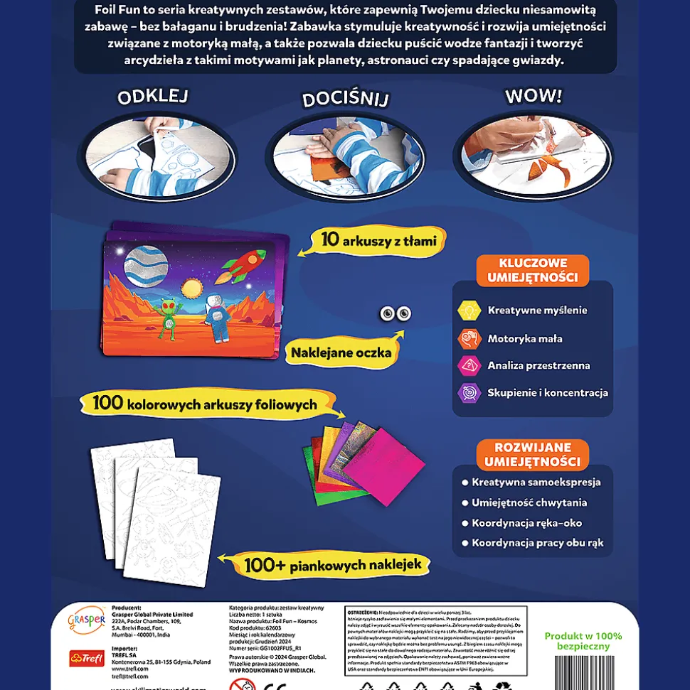 Zestaw kreatywny Skillmatics, Foil Fun, Kosmos