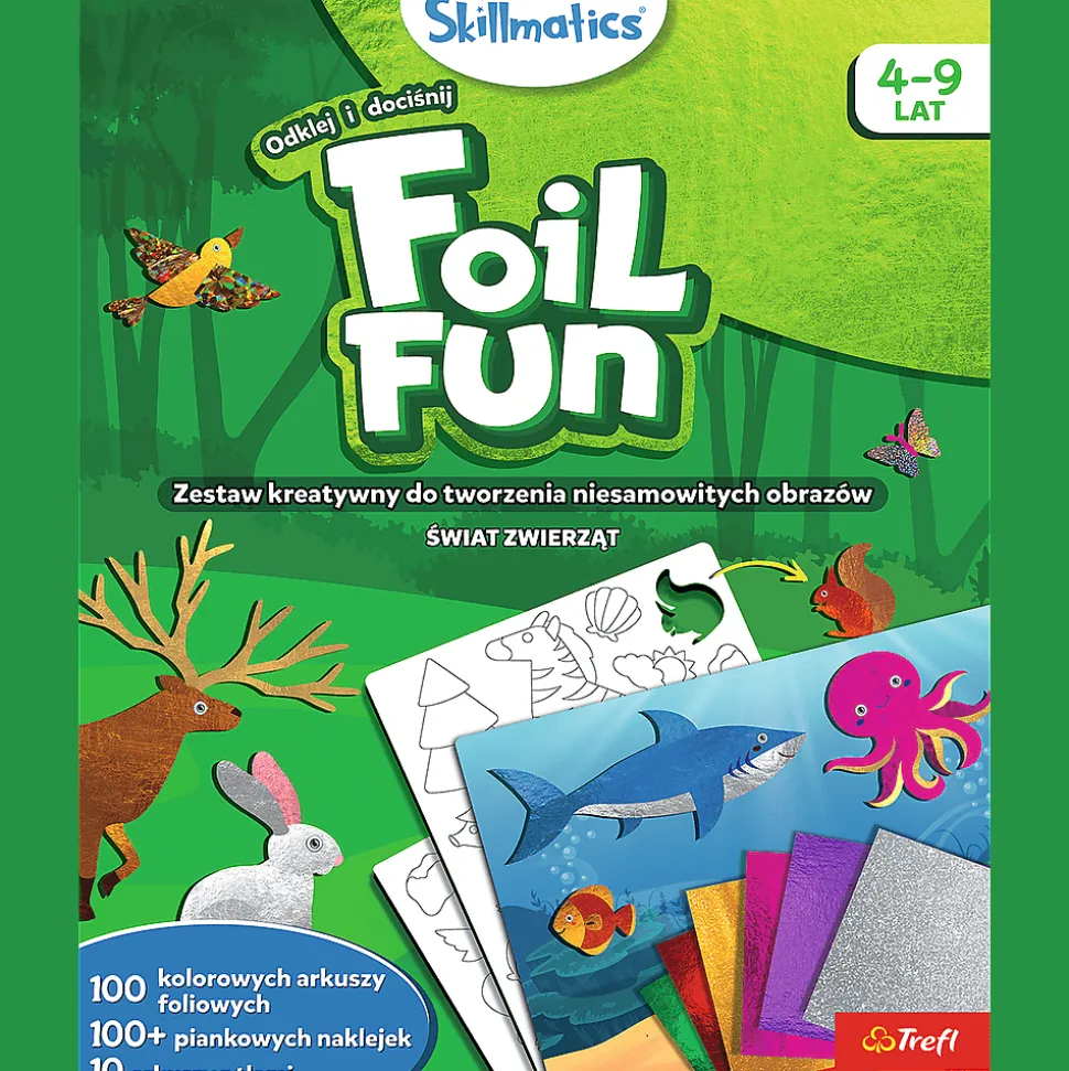 Zestaw kreatywny Skillmatics, Foil Fun, Świat Zwierząt