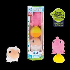 Zestaw kulko-klocków - zwierzątka farma: świnka, owieczka - 6 elementów